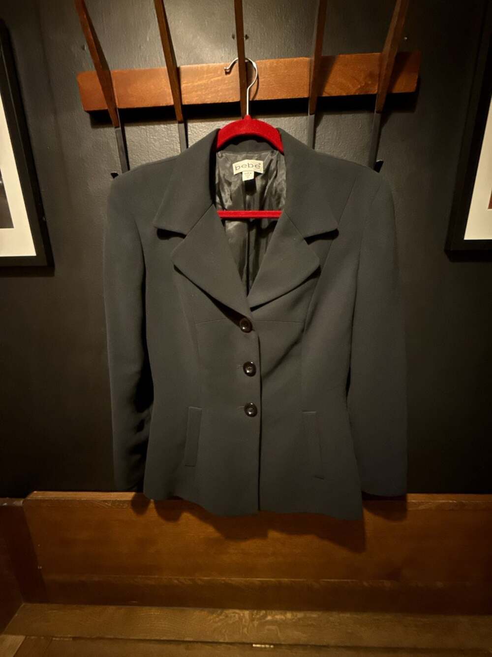 bebe Black Tailored Blazer Jacket Black Size 6